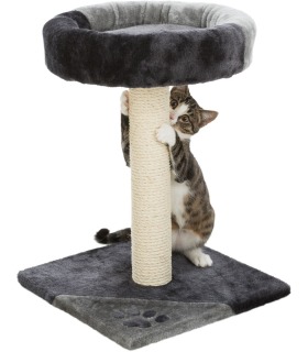 Дряпка Trixie для котів Junior Tarifa із сизалю/плюшева чорна/сіра 35*35*52см Trixie - 1 - 4011905437125 2