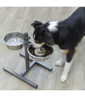 Миска Trixie для собак подвійна на регульованій підставці металева Trixie - 1 -  2