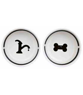 Миска Trixie для собак подвійна на металевій підставці Eat on Feet керамічна 0.25 л - 1.6 л Trixie - 1 -  2