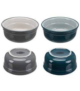 Миска Trixie для собак подвійна з металевою підставкою Eat on Feet керамічна 2 x 0.25л - 0.6 л Trixie - 1 -  2