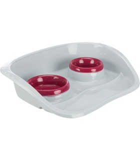 Миска Trixie для котів подвійна з піддоном пластикова 46*11*30см 0.25л/0.3л Trixie - 1 - 4011905024721