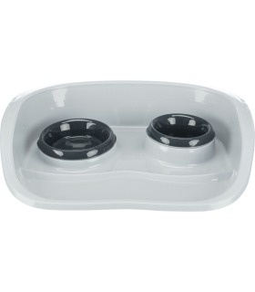 Миска Trixie для котів подвійна з піддоном пластикова 46*11*30см 0.25л/0.3л Trixie - 1 - 4011905024721 2