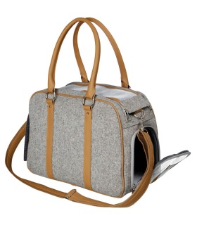 Сумка-переноска Trixie для собак Helen зі штучної бавовни/шкіри сіра до 10кг 19*28*40см Trixie - 1 - 4011905362533 2
