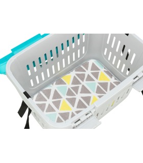 Переноска Trixie для котів MIDI-Capri пластикова з ременем сіра/блакитна до 5кг 44*33*32см Trixie - 1 - 4011905039794 2