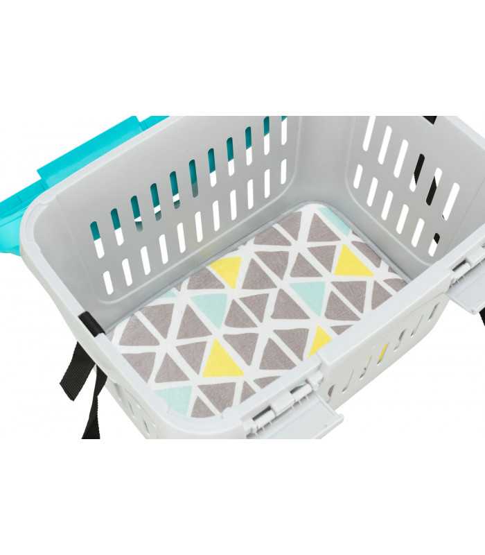 Переноска Trixie для котів MIDI-Capri пластикова з ременем сіра/блакитна до 5кг 44*33*32см Trixie - 2 - 4011905039794