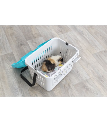 Переноска Trixie для котів MIDI-Capri пластикова з ременем сіра/блакитна до 5кг 44*33*32см Trixie - 3 - 4011905039794