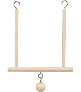 Іграшка Trixie для птахів Гойдалка з дзвоником дерев'яна 12*13см Trixie - 1 - 4011905058306 2