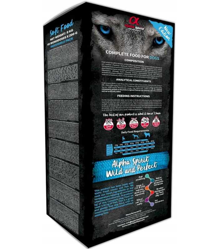 Корм для дорослих собак усіх порід Alpha Spirit Wild Fish напіввологий з рибою 9 кг ALPHA SPIRIT - 2 - 8436586310141