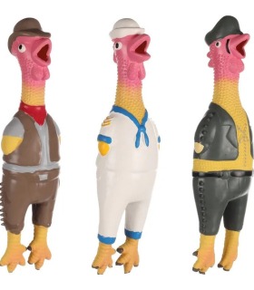 Латексні півні з пищалкою для собак Flamingo Chicken Village People Flamingo - 1 - 5411290181907