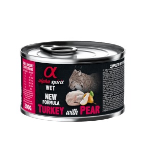 Вологий корм повнораціонний для дорослих котів ALPHA SPIRIT TURKEY WITH PEAR індичка з грушею ALPHA SPIRIT - 1 - 8436586311247