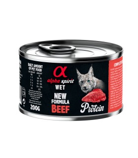 Вологий корм повнораціонний для дорослих котів ALPHA SPIRIT BEEF PROTEIN з яловичиною ALPHA SPIRIT - 1 - 8436586311230