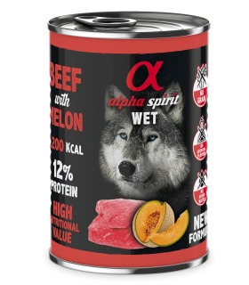 Вологий корм повнораціонний для дорослих собак ALPHA SPIRIT  BEEF WITH MELON з яловичиною та динею ALPHA SPIRIT - 1 - 8437015969