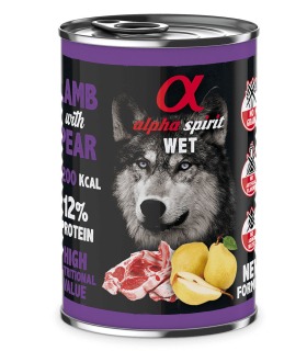 Вологий корм повнораціонний для дорослих собак ALPHA SPIRIT  LAMB WITH PEAR з ягням та грушею ALPHA SPIRIT - 1 - 8437013576321