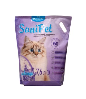 Наповнювач силікагелевий Sani Pet для котячих туалетів, лаванда 7,6 л SaniPet - 1 - 