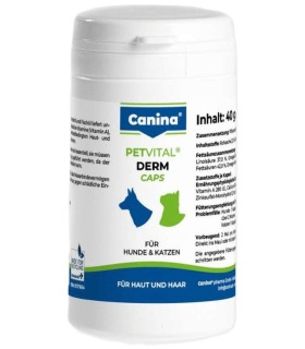 Вітаміни для собак та котів Canina PetVital Dеrm-Caps для проблемної шерсті, 40 г (100 табл) Canina - 1 - 4027565702121