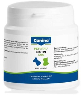 Вітаміни для вибагливих собак і котів Canina Petvital Biotin-Tabs 100 г (50 табл) Canina - 1 - 4027565702008