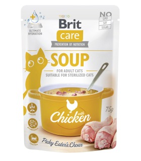 Корм вологий "Суп для котів Brit Care Soup with Chicken з куркою", 75 г Brit Care 101152 - 1 - 8595602569175