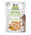 Корм вологий для кошенят Brit Care Cat Fillets in Gravy Choice Chicken філе в соусі з куркою, пауч, 85 г - 1 - 8595602565320