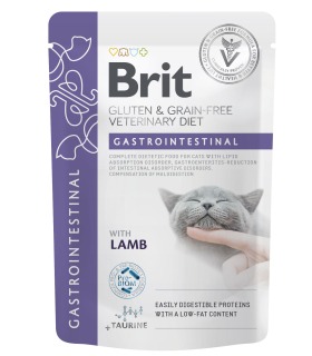 Корм вологий для котів Brit GF VetDiet Gastrointestinal з ягням, 12 x 85 г Brit VetDiets - 1 - 8595602566730 2
