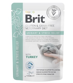 Корм вологий для котів Brit GF VetDiet Urinary and Stress Relief з індичкою, 12 x 85 г Brit VetDiets - 1 - 8595602566778 2