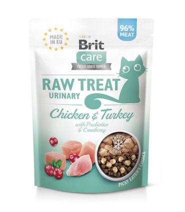 Ласощі для котів Brit Raw Treat Urinary Freeze-dried з куркою та індичкою, 40 г Brit Care - 1 - 8595602569540