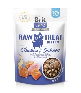 Ласощі для кошенят Brit Raw Treat Kitten Freeze-dried з куркою і лососем, 40 г Brit Care - 1 - 8595602569533