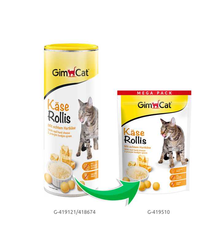 Вітамінізовані таблетки для котів GimCat Kase Rollis сирні кульки, пауч, 425 г GimCat - 2 - 4002064419510