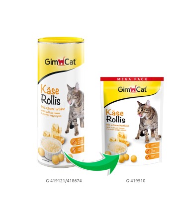 Вітамінізовані таблетки для котів GimCat Kase Rollis сирні кульки, пауч, 425 г GimCat - 2 - 4002064419510