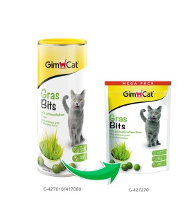 Вітамінізовані таблетки для котів GimCat Gras Bits трав'яні кульки, пауч, 425 г GimCat - 1 - 4002064427270 2