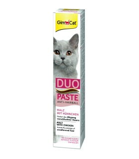 Паста для котів з чутливим травленням GimCat DUO PASTE Anti-hairball malt with chicken мальт та курка, 50 г - 1 - 4002064427201