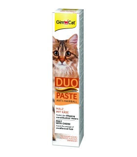 Паста для котів з чутливим травленням GimCat DUO PASTE Anti-hairball malt with cheese мальт та сир, 50 г - 1 - 4002064427218