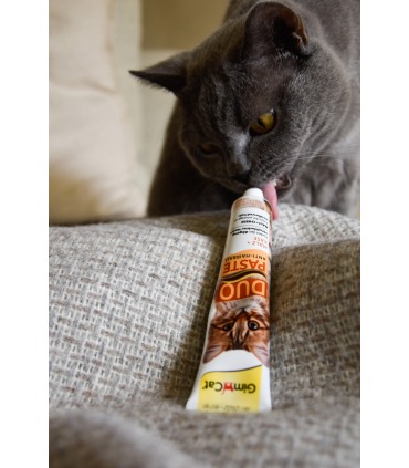 Паста для котів з чутливим травленням GimCat DUO PASTE Anti-hairball malt with cheese мальт та сир, 50 г - 3 - 4002064427218