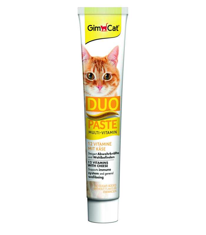 Паста для котів GimCat DUO PASTE Multi-vitamin 12 vitamins with cheese 12 вітамінів та сир, 50 г GimCat - 2 - 4002064421841