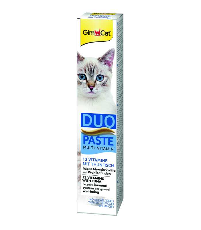 Паста для котів GimCat DUO PASTE Multi-vitamin 12 vitamins with tuna 12 вітамінів та тунець, 50 г GimCat - 1 - 4002064421858