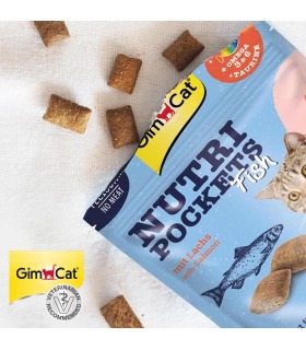 Ласощі для котів GimCat Nutri Pockets Fish Лосось 60 г GimCat - 1 - 4002064419626 2