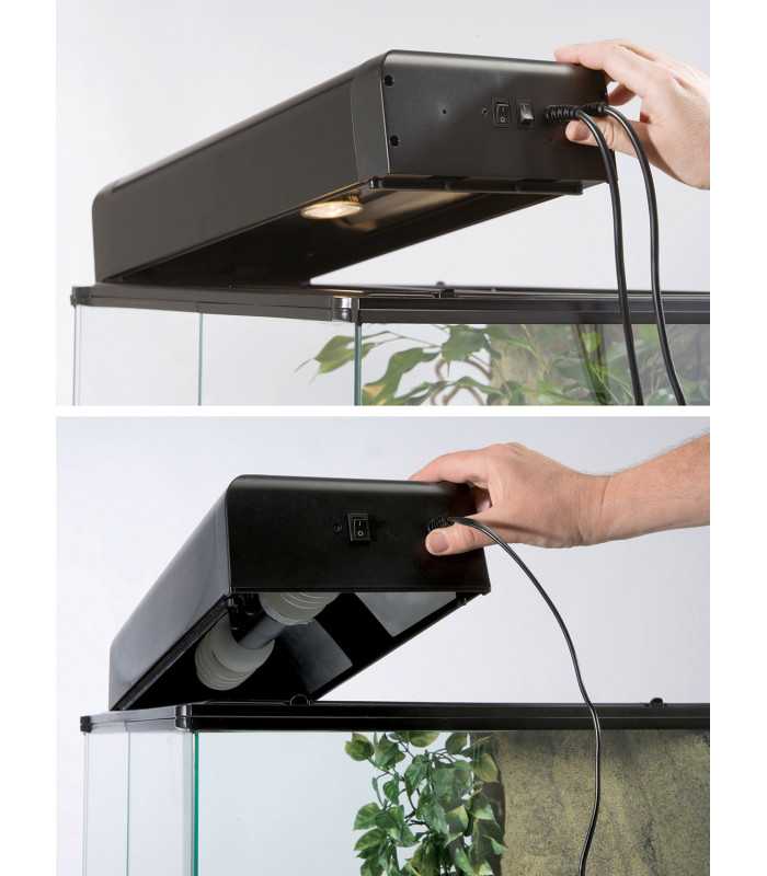 Світильник ExoTerra COMPACT TOP для ультрафіолетових ламп в тераріумі пластик метал 30*9*15см Exo Terra - 2 - 015561222259