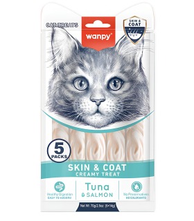 Кремові ласощі для котів для покращення шкіри та шерсті Wanpy Functional Creamy Lickable Treat Skin&Coat Wanpy - 1 - 69277498717