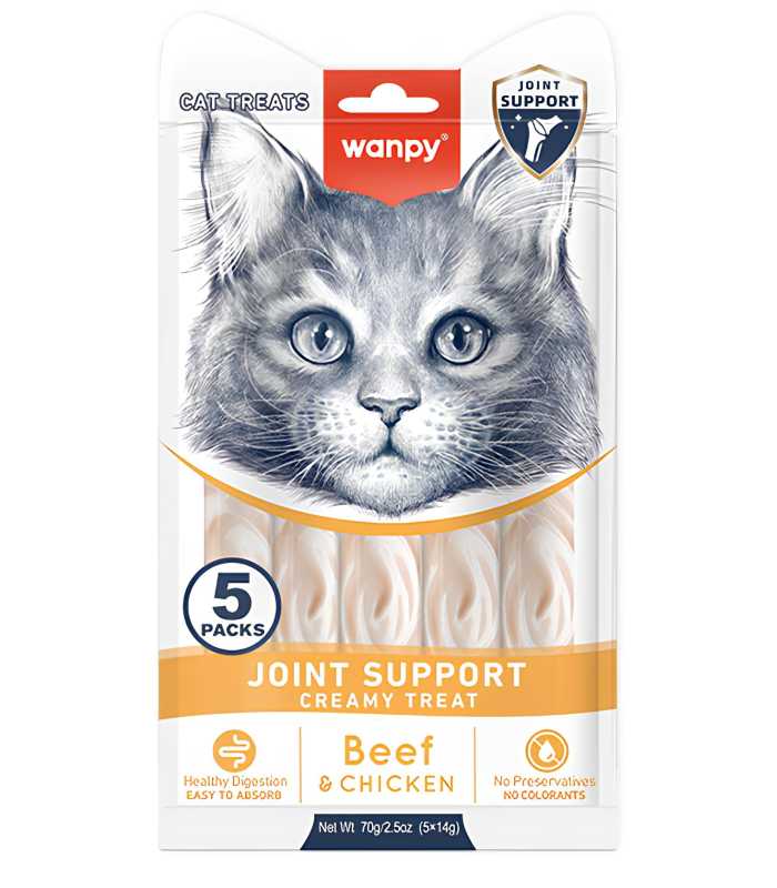 Кремові ласощі для котів для підтримки суглобів  Wanpy Functional Creamy Lickable Treat Joint Support Wanpy - 1 - 6927749871774