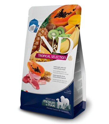 Farmina N&D Tropical Selection сухий корм для собак середніх та великих порід з ягням та тропічними фруктами Farmina - 1 - 