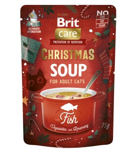 Вологий корм для котів Brit Care Christmas Fish Soup різдвяний суп з рибою 75 г Brit Care - 1 - 8595602573523