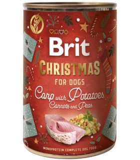 Вологий корм для собак Brit Mono Protein Christmas Carp with Potatoes різдвяна вечеря з коропом і картоплею 400 г Brit Care - 1 