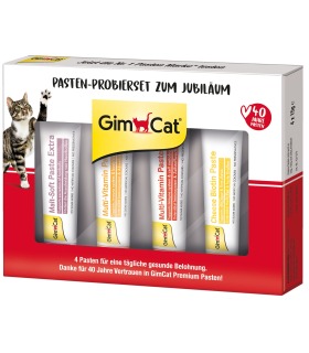 Ювілейний бокс з пастами GimCat PASTEN-PROBIERSET ZUM JUBILAUM для котів – 4 пасти GimCat - 3 - 4002064431086