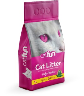 Бентонітовий наповнювач для котячих туалетів Catfun "Baby Powder" з ароматом дитячої присипки Catfun - 1 - 8683655071469