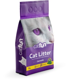 Бентонітовий наповнювач для котячих туалетів Catfun "Lavender" з ароматом лаванди Catfun - 1 - 8683655071452