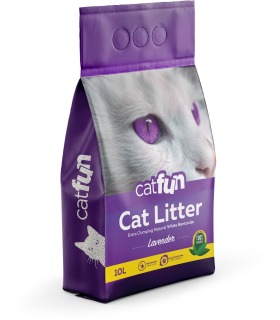 Бентонітовий наповнювач для котячих туалетів Catfun "Lavender" з ароматом лаванди Catfun - 1 - 8683655071452 2