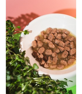 Корм вологий Half&Half для кошенят, шматочки з індичкою у желе у формі пауча, 100 г Half&Half - 1 - 4820261920864 2