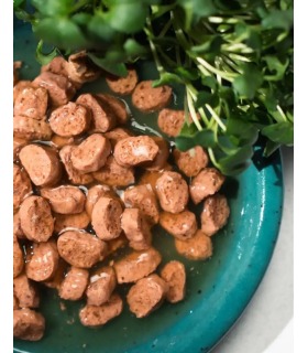 Корм вологий Half&Half для стерилізованих котів, шматочки з тунцем у соусі у формі пауча, 100 г 20888 4820261920888 2