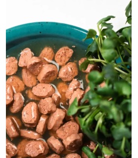 Корм вологий Half&Half для дорослих котів, шматочки з качкою у соусі у формі пауча, 100 г Half&Half - 1 - 4820261920918 2