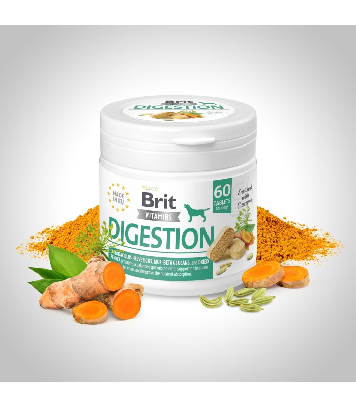 Вітаміни для собак Brit Vitamins Digestion для травлення 60 таб Brit Care 112290 - 1 - 8595602571697