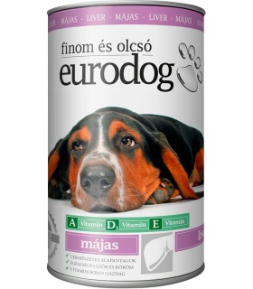 Корм вологий для собак EuroDog Liver шматочки в желе з печінкою